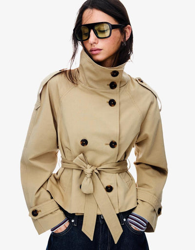 Avira - Cropped Trench Coat