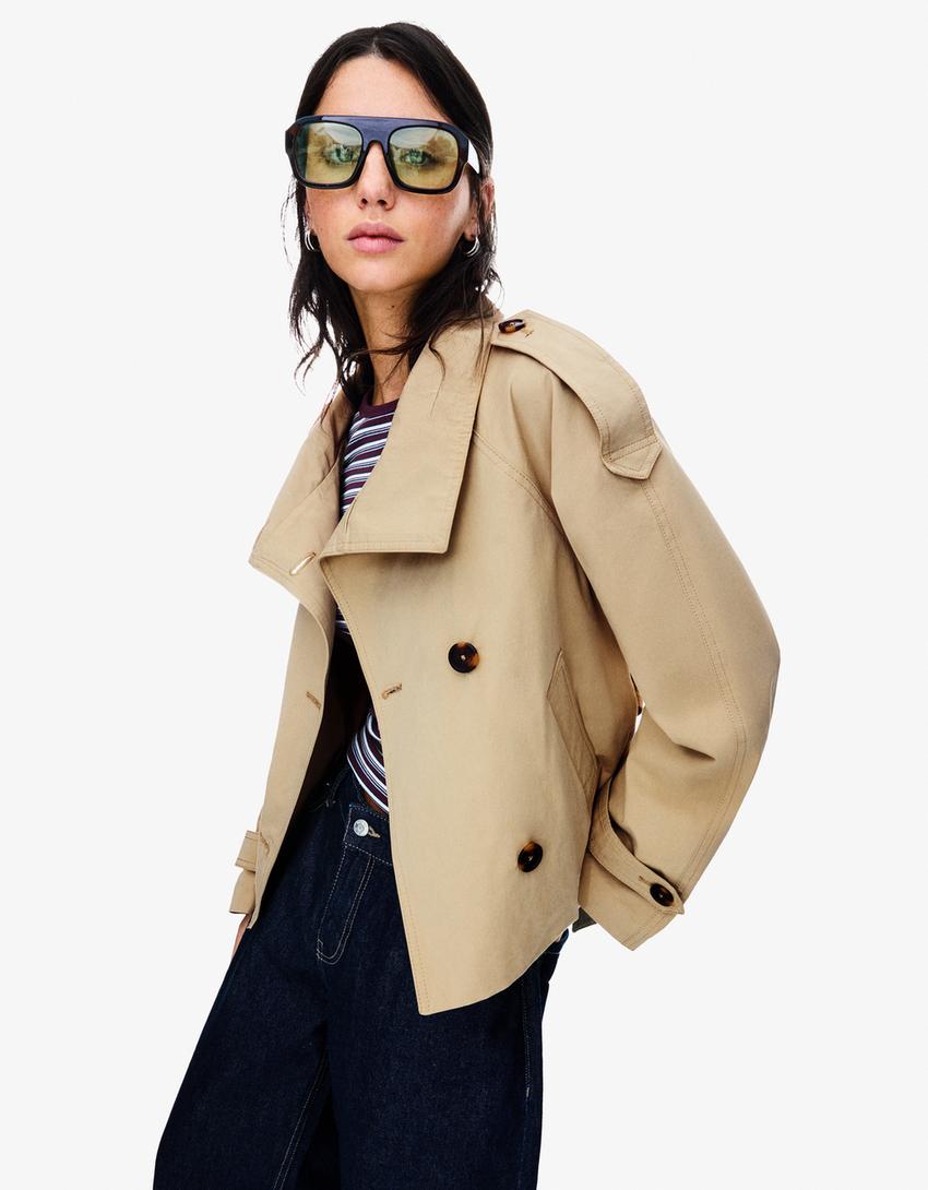 Avira - Cropped Trench Coat