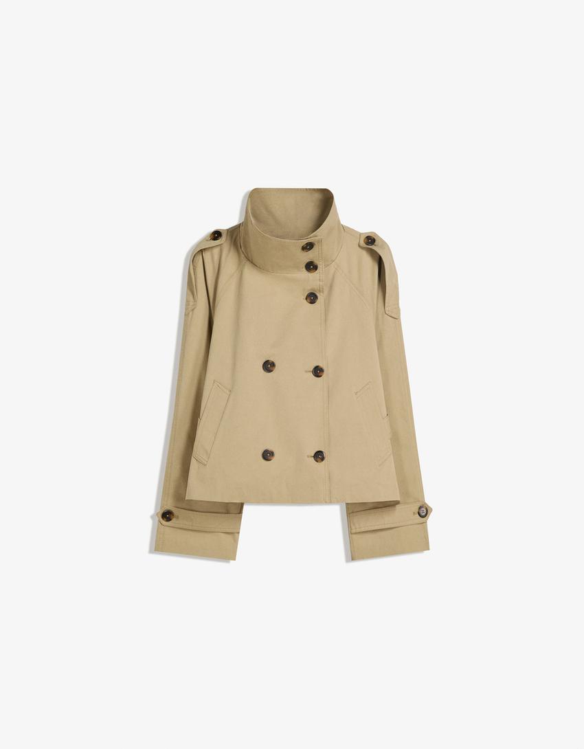 Avira - Cropped Trench Coat