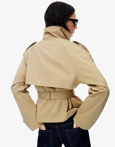 Avira - Cropped Trench Coat