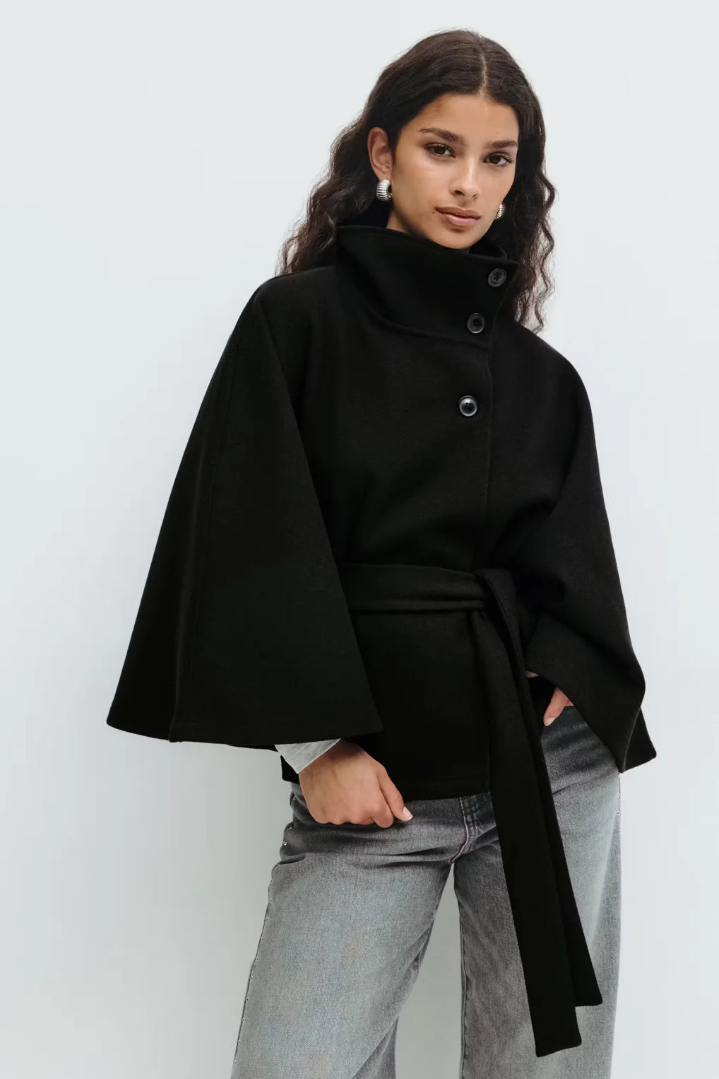 Liora - Belt Cape Jacket
