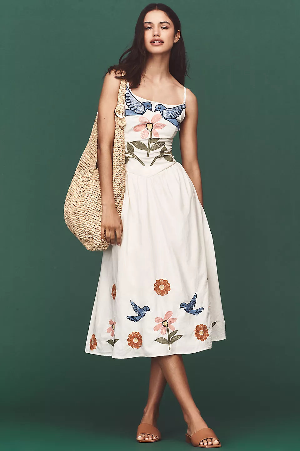 Calista Midi Dress | Soft Bloom