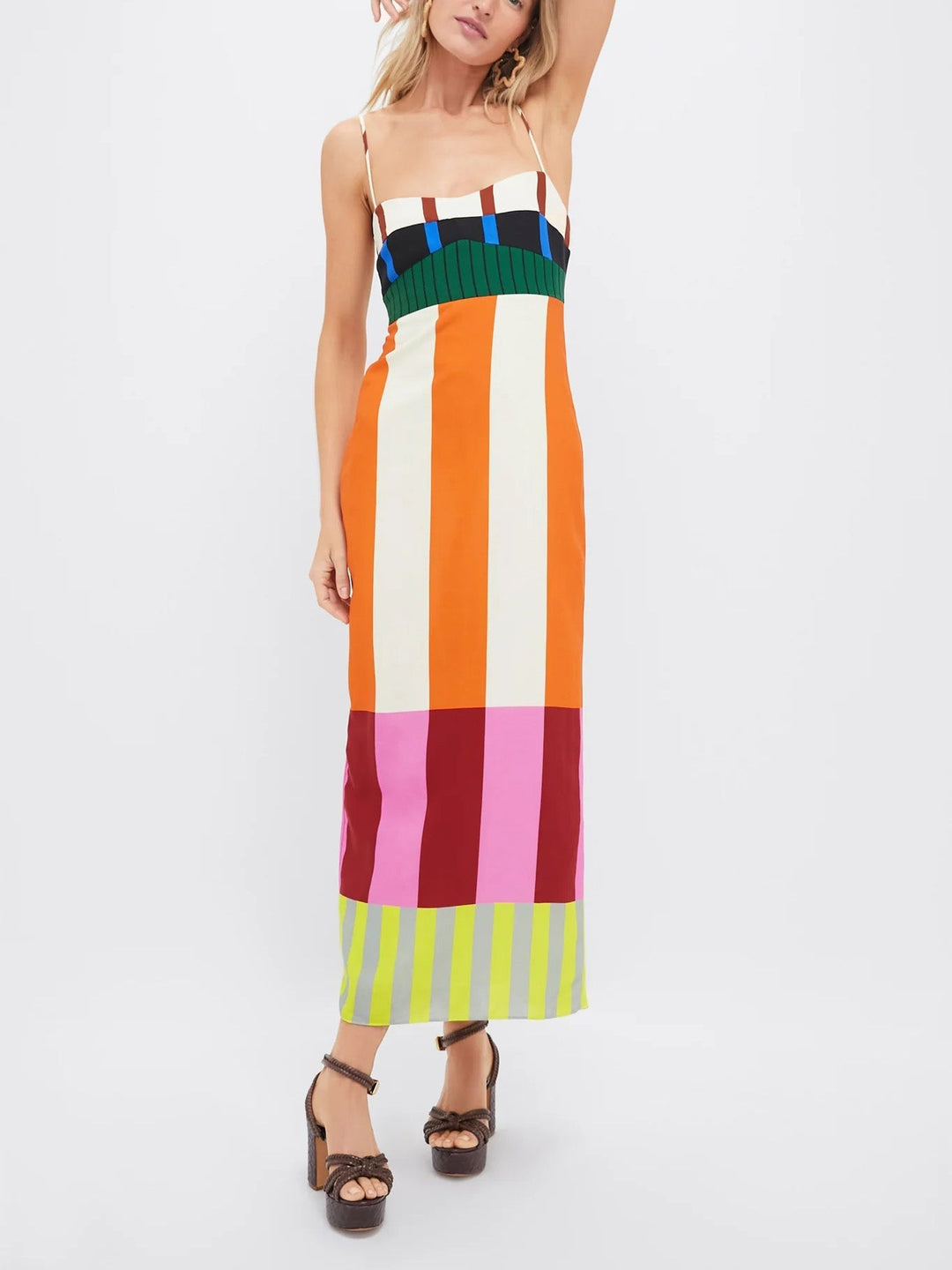 Wyleen | Floral Long Dress With Wrap Fit For Sunny Days