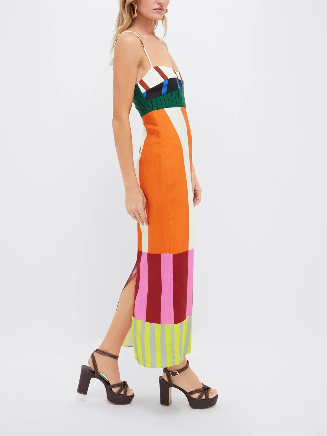 Wyleen | Floral Long Dress With Wrap Fit For Sunny Days