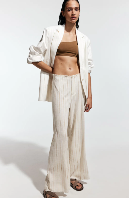 Chloe | Relaxed Fit Linnen Mix Broek