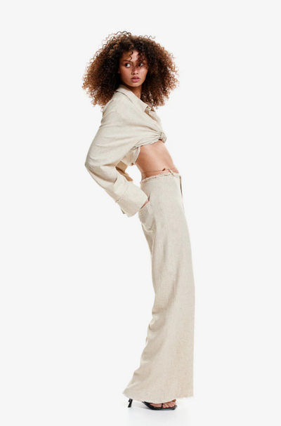 Chloe | Relaxed Fit Linnen Mix Broek