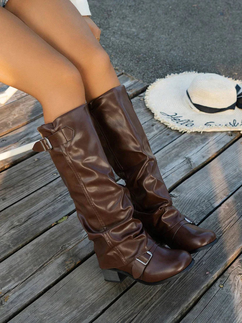 Noir Leather Boots