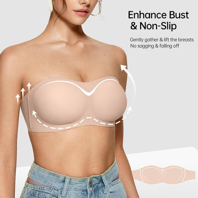 OEAK - Women's Strapless Bandeau Bra Non-Slip