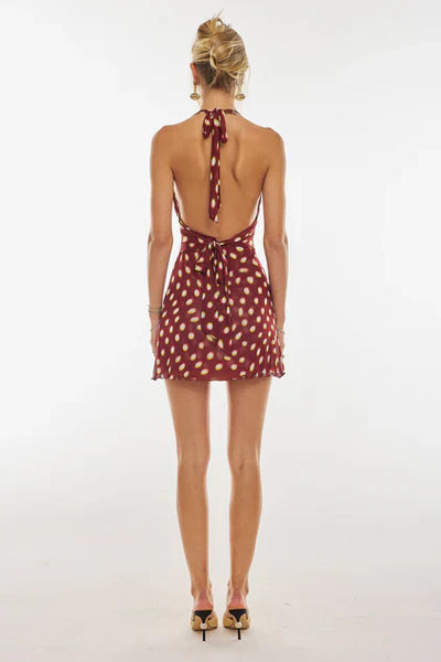 Floire | Open Back Mini Dress