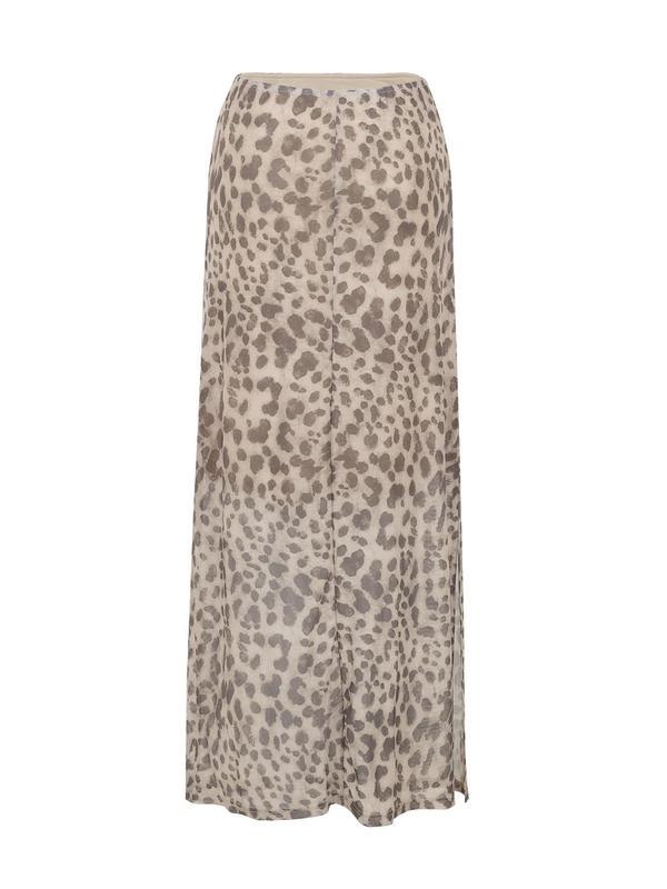 SAVINA - LEOPARD MAXI SKIRT