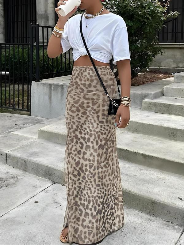 SAVINA - LEOPARD MAXI SKIRT