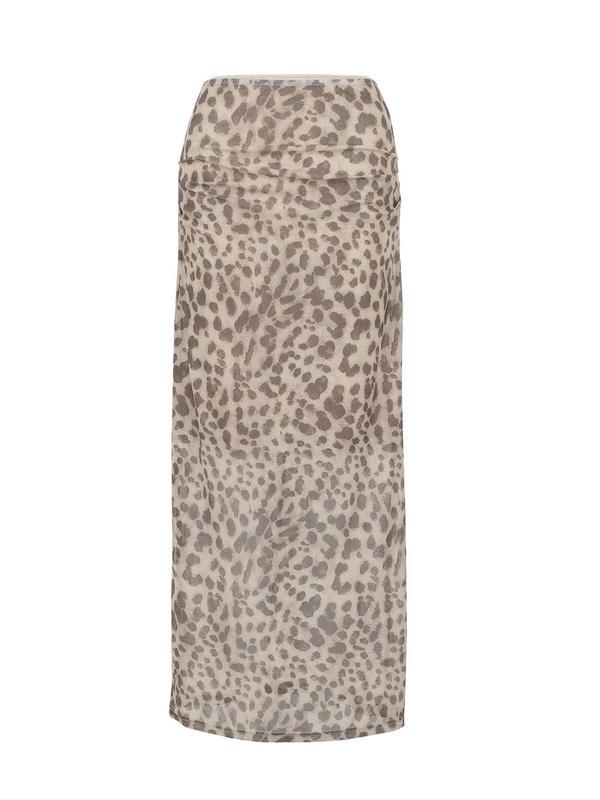 SAVINA - LEOPARD MAXI SKIRT