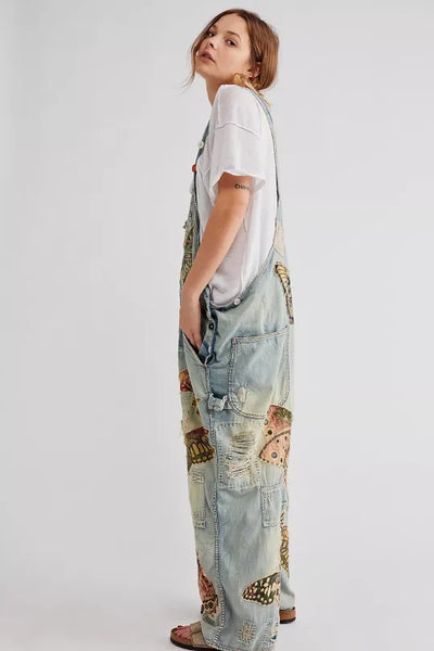 Magnolia - Jumpsuit vlindertuinbroek | Denim