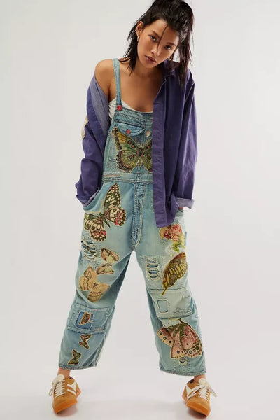 Magnolia - Jumpsuit vlindertuinbroek | Denim