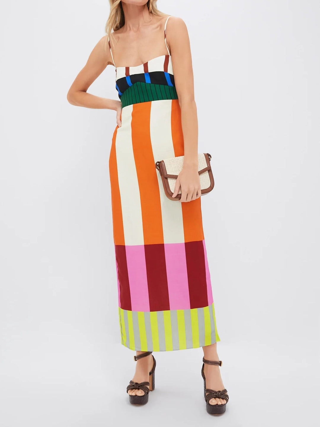 Wyleen | Floral Long Dress With Wrap Fit For Sunny Days